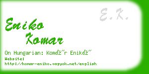 eniko komar business card